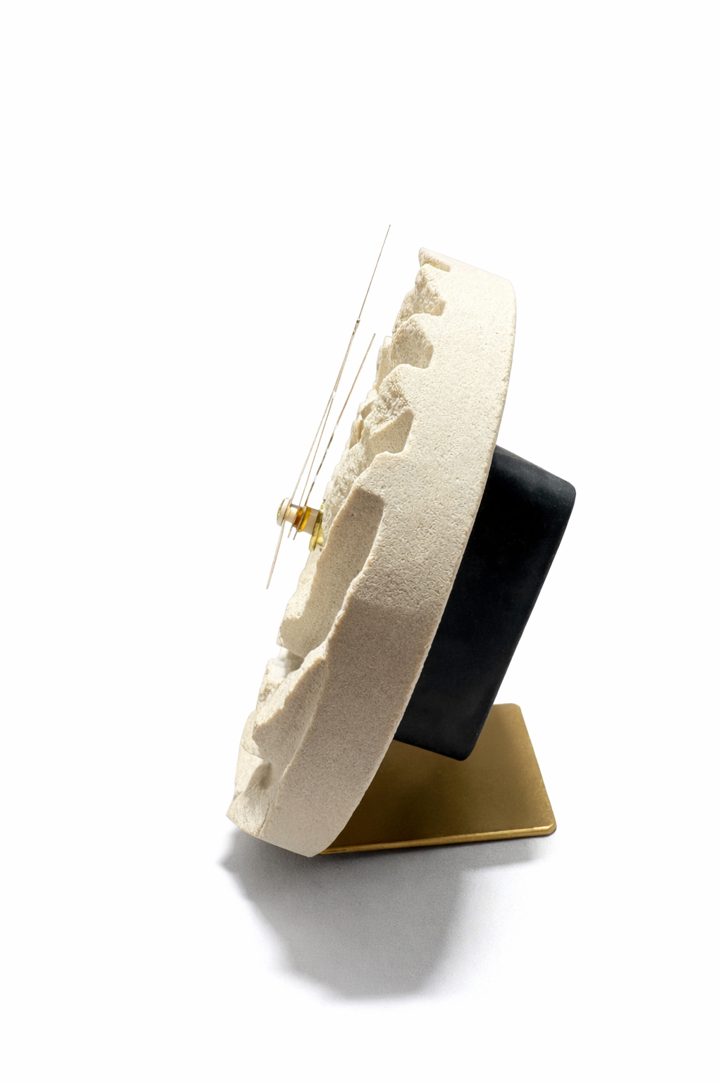Hand-Carved Sandstone Table Clock