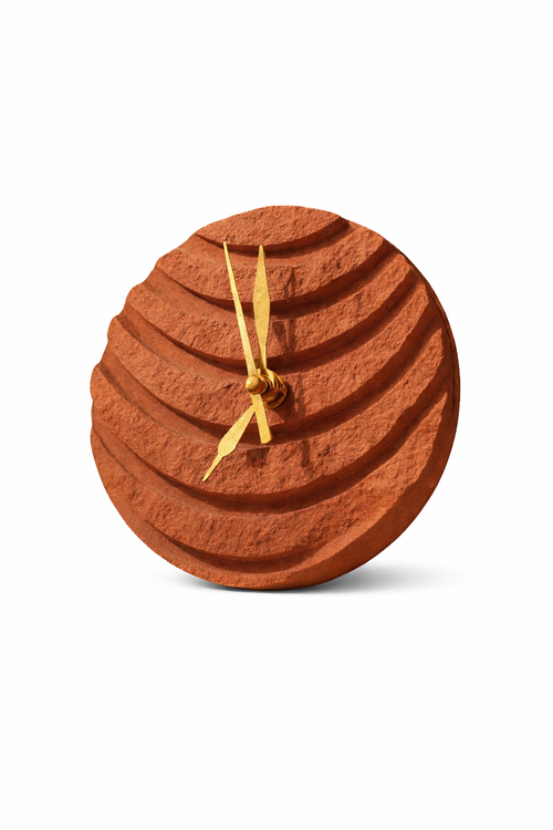 Hand-Carved Sandstone Table Clock