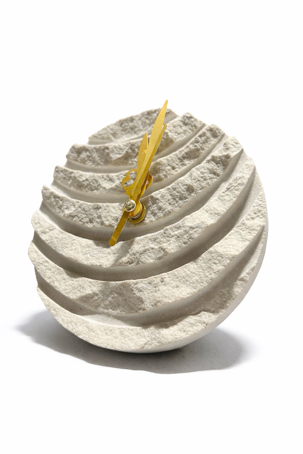 Hand-Carved Sandstone Table Clock