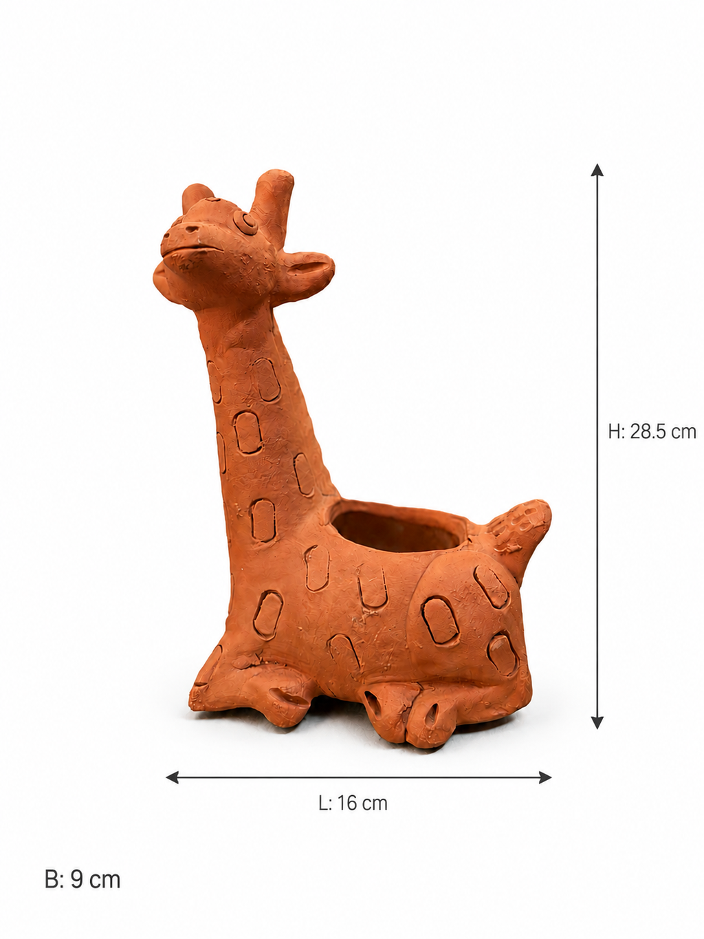 Handcrafted Terracotta Giraffe Planter