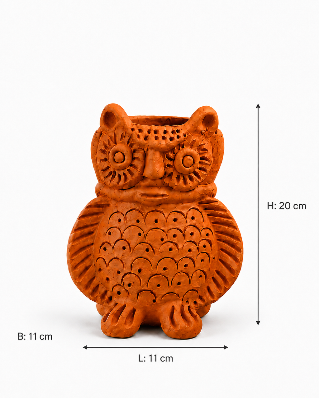 Handcrafted Terracotta Owl Planter
